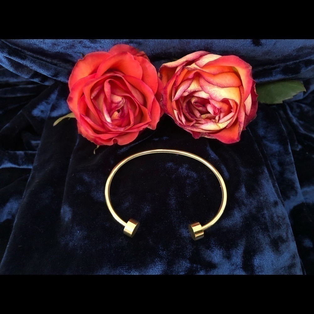 Gold tone Stud Cuff Bracelet